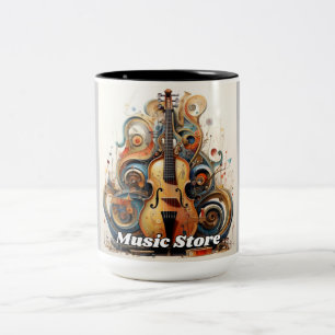Musiklektioner i Music Store Två-Tonad Mugg