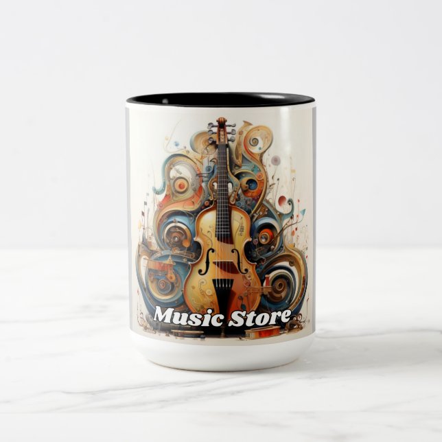 Musiklektioner i Music Store Två-Tonad Mugg (Center)