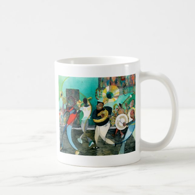 Musikmålning "New Orleans Jazz ", Kaffemugg (Höger)