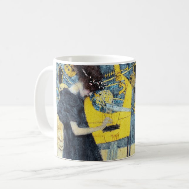 Musikmålningen av Gustav Klimt Kaffemugg (Framsida vänster)