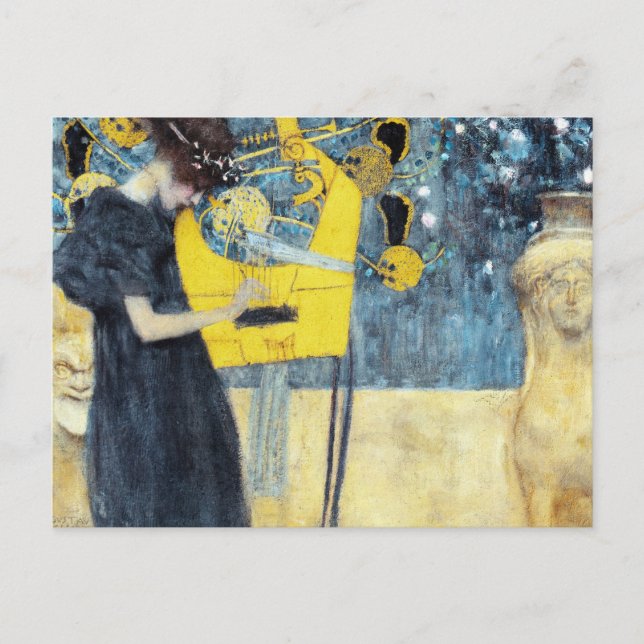 Musikmålningen av Gustav Klimt Vykort (Framsida)