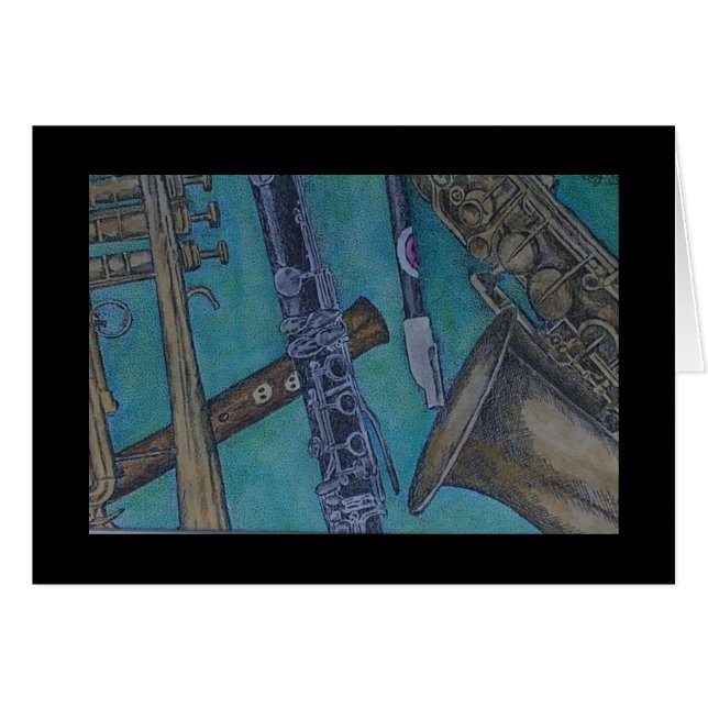 musikmedley hälsningskort (Framsidan Horizontal)