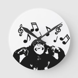 musikmonkeymonkey rund klocka