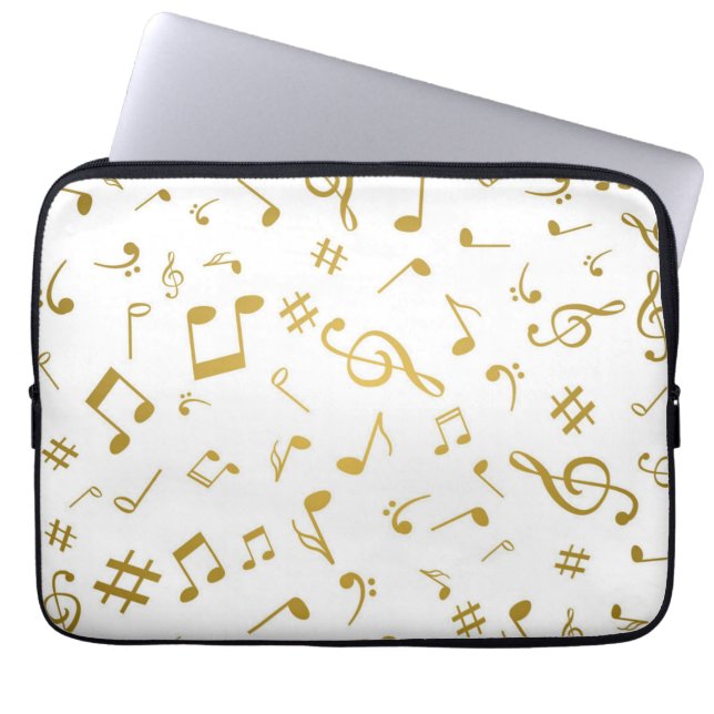 Musikmönster Laptop Fodral (Framsidan)