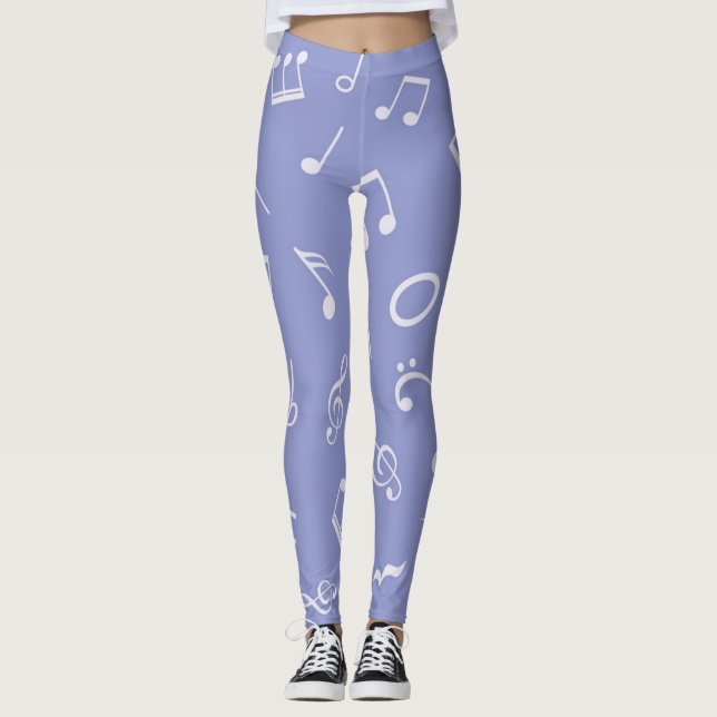 Musikmönster Leggings (Framsida)