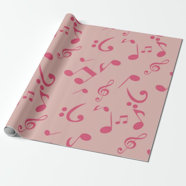 Musikmönster Presentpapper (Utrullad)