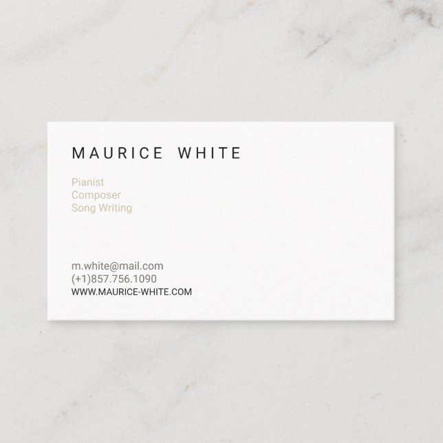 Musikmönster Visitkort (Framsida)