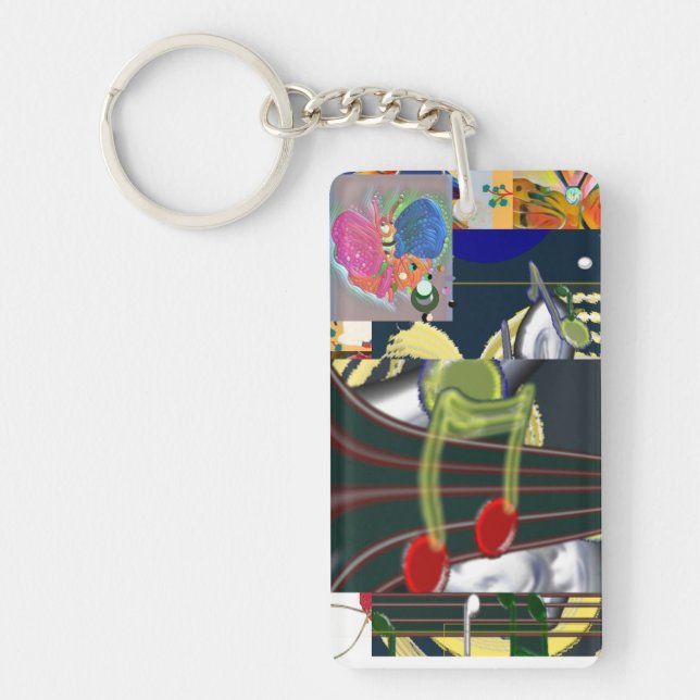 Musikmöss från akryl Keychain (Framsidan)