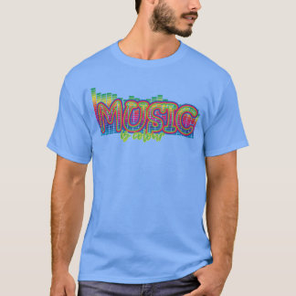 Musikmusik är färg-vänner t shirt