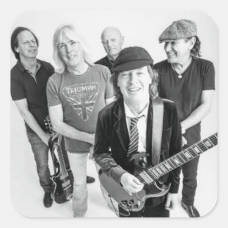Musikmusikband Fyrkantigt Klistermärke