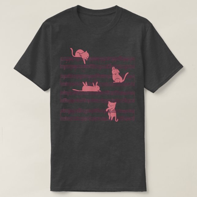 Musikmusiker i Cat och Lakan T Shirt (Design framsida)