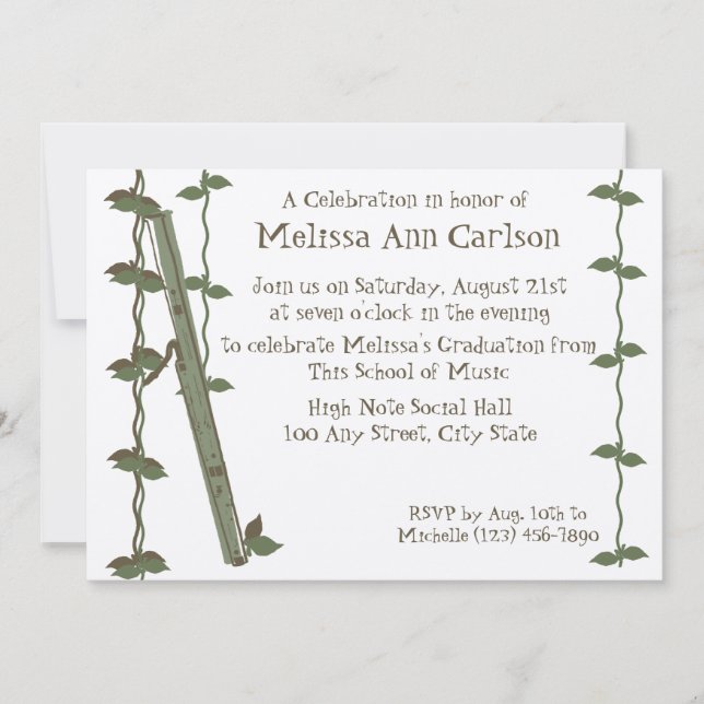 Musiknatur/ BasSnart Inbjudningar (Framsida)