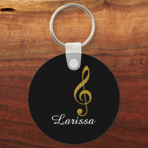 musiknot med namn nyckelring
