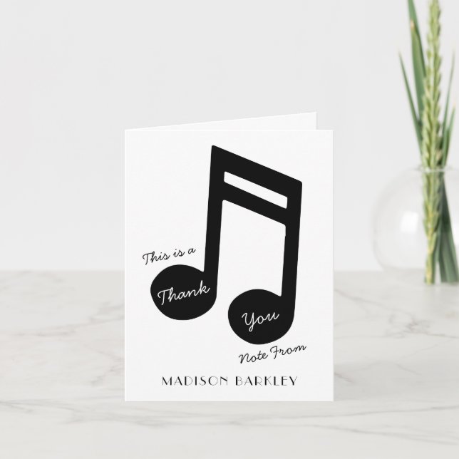 Musiknot Musiklärare Musiker Anteckningskort (Framsida)