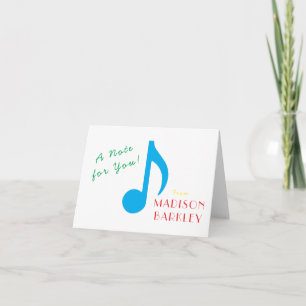 Musiknot Musiklärare Notkort Anteckningskort