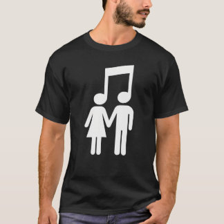 Musiknot Stickälskande Figur Konsert T Shirt