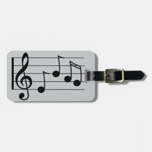 Musiknotation, treble clef and staff bagagebricka