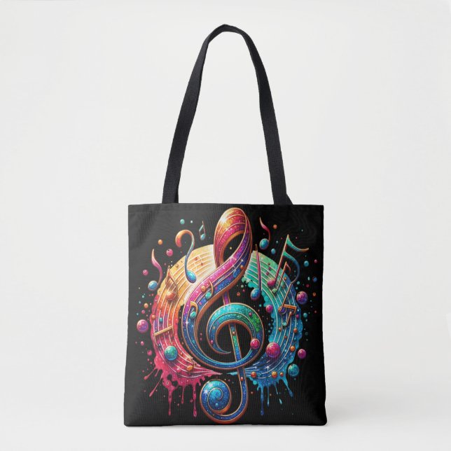 Musiknote ein Außergewöhnliches Design Eye Catcher Tygkasse (Framsida)