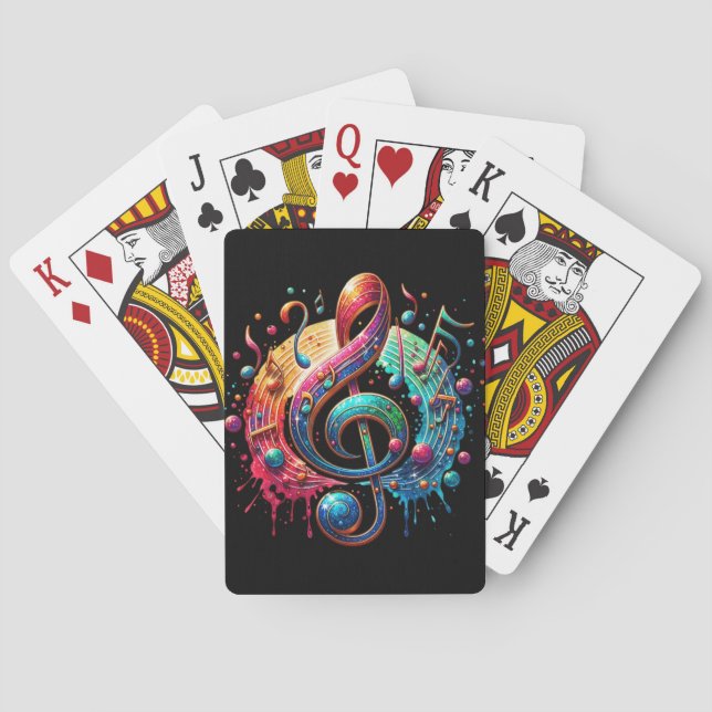 Musiknote in einem Außergewöhnlichem Design Casinokort (Baksidan)