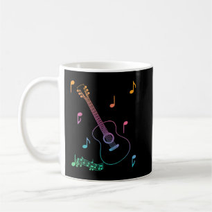 Musiknoter Akustisk Gitarr Kaffemugg
