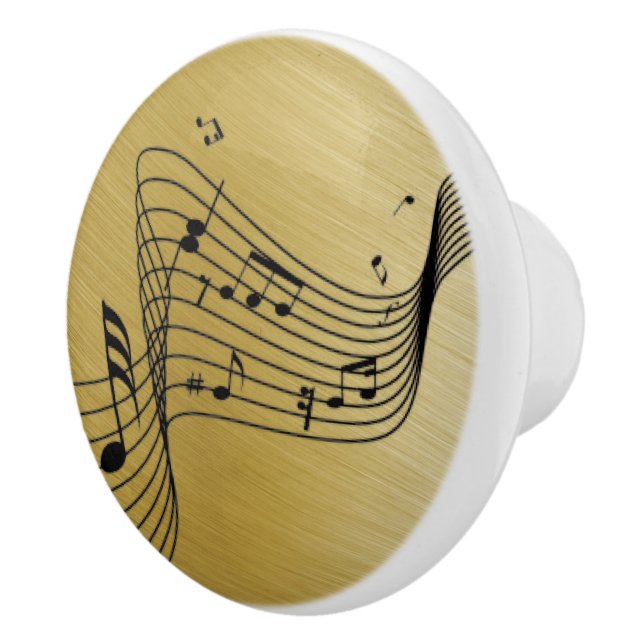 Musiknoter Borstat Guld Knopp (Höger)