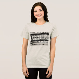 Musiknoter dam-t-shirt t shirt