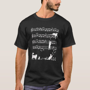 Musiknoter Och Katter Stygga Katter Leker T Shirt