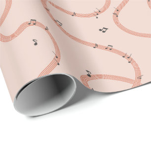 Musiknotstecken ytterligare Rosa Presentpapper