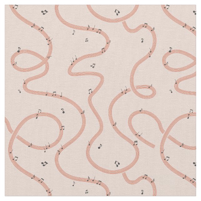 Musiknotstecken ytterligare Rosa Tyg (Närbild)