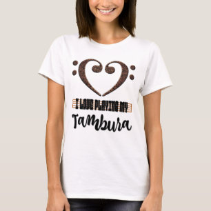 Musiknyckel Hjärtform Jag älskar att spela min Tam T Shirt