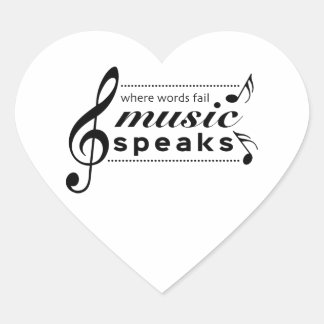 Musikoffertstämpel l Musikhögtalare Hjärtformat Klistermärke
