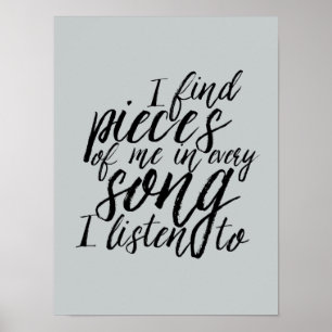 Musikoffertthandboken Lettering Calligraphy Poster