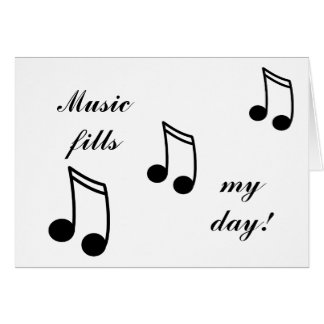 Musikpåfyllningar min dag! hälsningskort