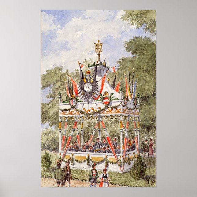Musikpaviljongen vid fotbollsfestivalen i Wien Poster (Framsidan)