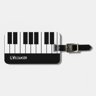 Musikpiano Nycklar Lägg till ditt namn Bagagebricka