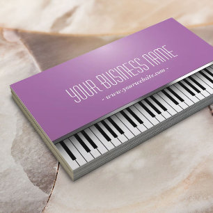 Musikpianot stämm eleganta lilor visitkort