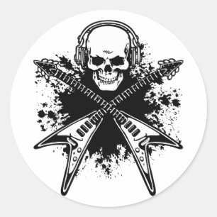 Musikpirat 3 runt klistermärke