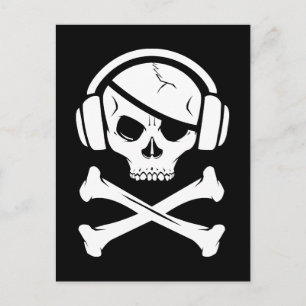 Musikpirat Piratverksamhet anti-riaa logotyp Vykort