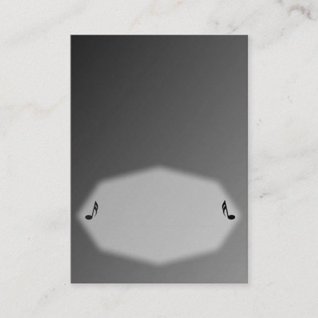 Musikplatskort i silver placeringskort (Framsida)