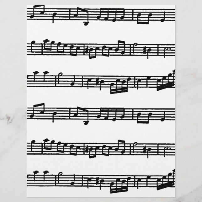 Musikpoäng - papper för origami (Framsida)