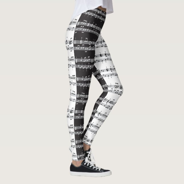 Musikpoängsdesign Leggings (Höger)