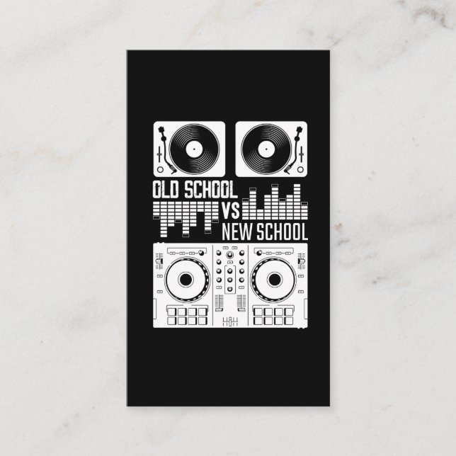 Musikproducent DJ Old school Vinyl electro Techno Visitkort (Framsida)
