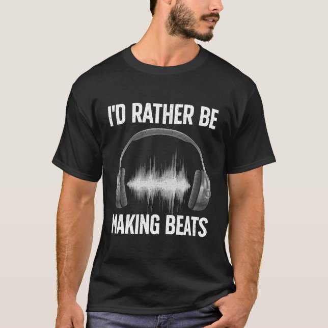 Musikproducent för Disk Jockey Beat Maker T Shirt (Framsida)