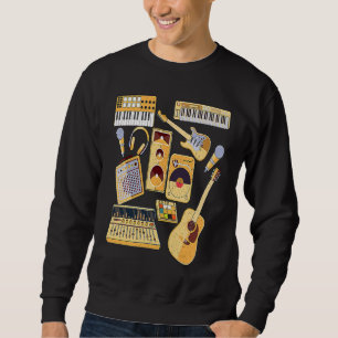 Musikproducent Musiker Instrument Kompositör Inspe Lång Ärmad Tröja