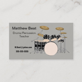 Musikprofessionell. Trummar/Percussion. Visitkort