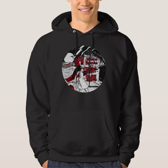 Musikprövningar med nattsjuksköterskan hoodie (Framsida)