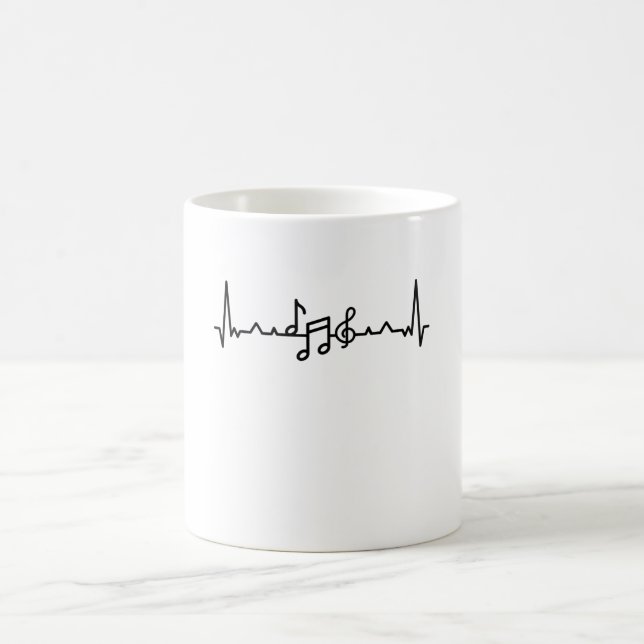 Musikpulsband och anteckningspresentationer kaffemugg (Center)
