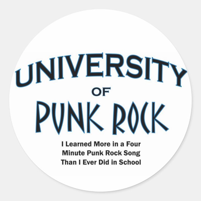 musikpunk sten runt klistermärke (Framsida)