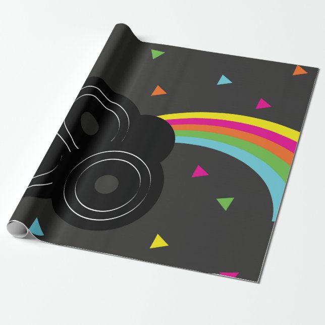 Musikregnbåge Geometrisk Presentpapper (Utrullad)