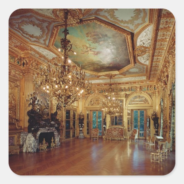 Musikrum insida fyrkantigt klistermärke (Framsida)